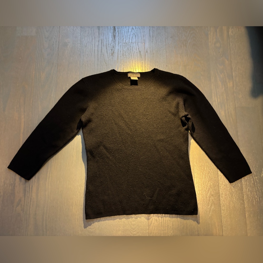 Banana Republic Black Merino Wool Sweater